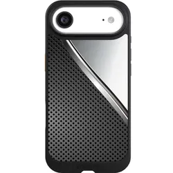 Nivocase Hülle für Apple iPhone Air Handyhülle NIVOcore Case Schwarz Carbon Metall Stahl (Apple iPhone Air), Smartphone Hülle, Schwarz