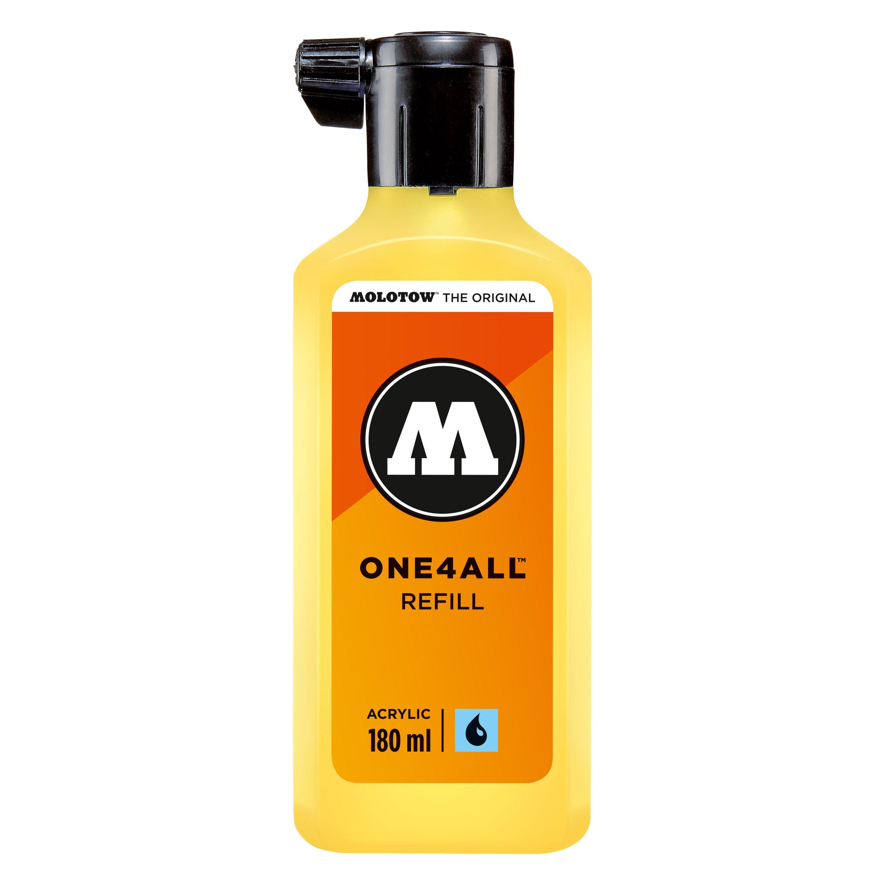 Molotow Nachfülltinte One4All für Permanentmarker 180ml zinkgelb (Gelb, 180 ml) (MO692006)