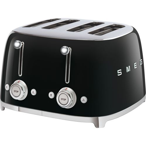 SMEG TSF03BLEU 4-Schlitz-Toaster Schwarz