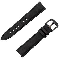 JT Berlin Watchband Wannsee Armband 44 mm, 40 mm, 47 mm, 43 mm, 45 mm, 46 mm, 42 mm, 41 mm M Schwarz 10853