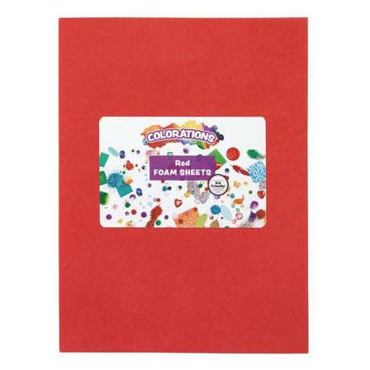 Colorations - Schaumstoffplatten Rot, 10 Stk. (60308268)