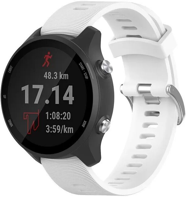 INF Uhrenarmband für Garmin Forerunner 245 Silikon Weiß