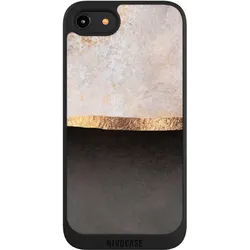 Nivocase Handyhülle für Apple iPhone 8 Hülle NIVOpure Case Schwarz Abstrakt Black & White Trends (Apple iPhone 8), Smartphone Hülle, Schwarz