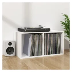 vidaXL Raponetta (Platten), CD- & Schallplatten Aufbewahrung, Weiss