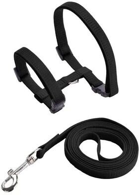 Uplift Treasures Escape Proof Cat And Dog Harness Set black