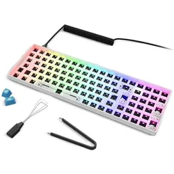 Sharkoon SGK50 S2 Barebone wh (DE, Kabelgebunden), Tastatur, Weiss
