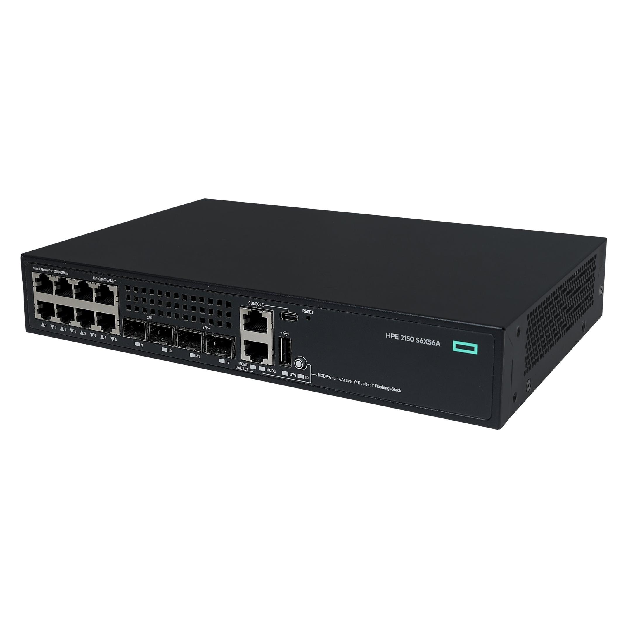 HPE Networking CW 2150 8p 10M/100M/1G 2p SFP 1G 2p SFP+ 1G/10G Switch EU en (12 Ports) (S6X56A#ABB)