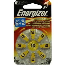 Energizer Hörgerätebatterie 10 (6+2) 8 ST