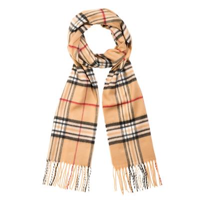 Schal MONTI, Herren, beige (camel), Web, Polyacryl, Modetücher Schal, weiche Qualität, zeitloses Tartanmuster, Fransenabschluss