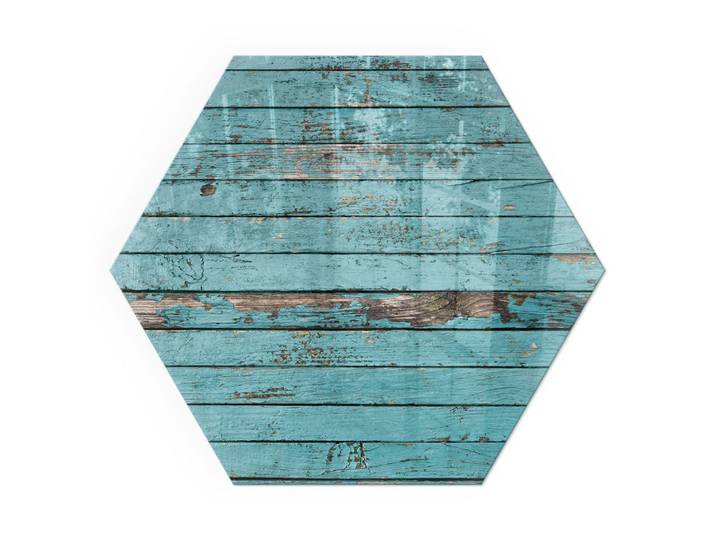Tulup Kaminbodenplatte h40 cm - Bretter im rustikalen Stil, Türkis, Glas, Sechseckig, 40x40x0.4 cm, Elektrogeräte, Heizgeräte, Elektrokamine