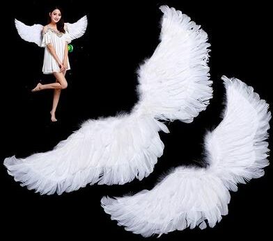 Inspired Living Angel Wings Costume Set With Feather Angel Wings, Halo Headband & Star Wand For Kids And Adults 31.50 21.65 Inches