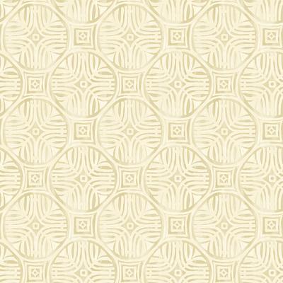 Chesapeake Sandee Butter Medallion Wallpaper