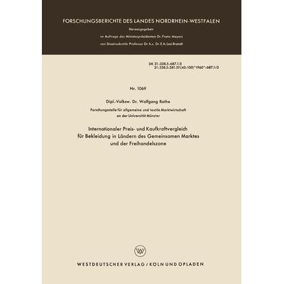 Internationaler Preis- und Kaufkraftvergleich für Bekleidung in Ländern des Gemeinsamen Marktes und der Freihandelszone, Taschenbuch von Wolfgang