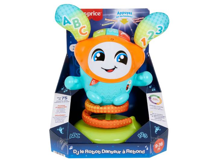 Fisher-Price-Mon Petit DJ, jouet d’éveil musical, version française