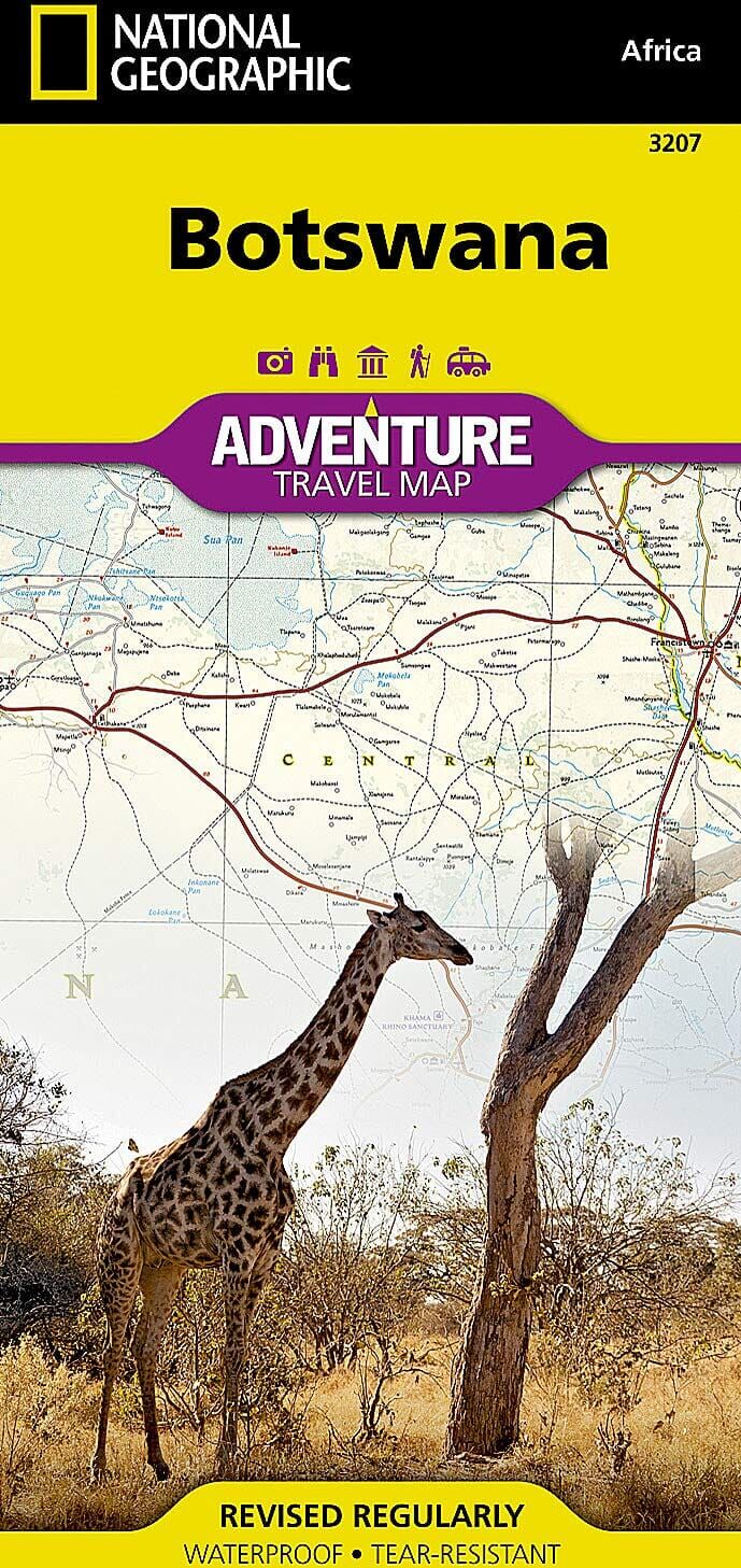 Carte routière - Botswana   National Geographic