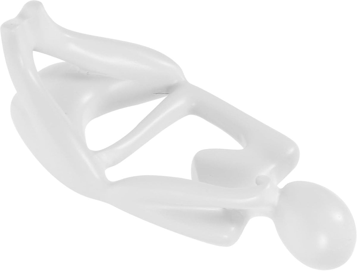 Abstract Beeldje Denker Ornament Wit - Hoogte: 12,5 cm