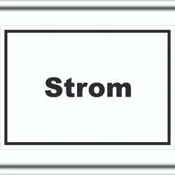 HB-Druck Strom Schild mit Text Anschluss waagerecht A1 (594x841mm)
