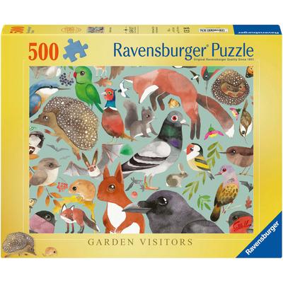 Puzzle RAVENSBURGER "Garden Visitors", bunt, Puzzles, KinderB:49cm H:36cm, Pappe, Made in Germany, B:49cm H:36cm