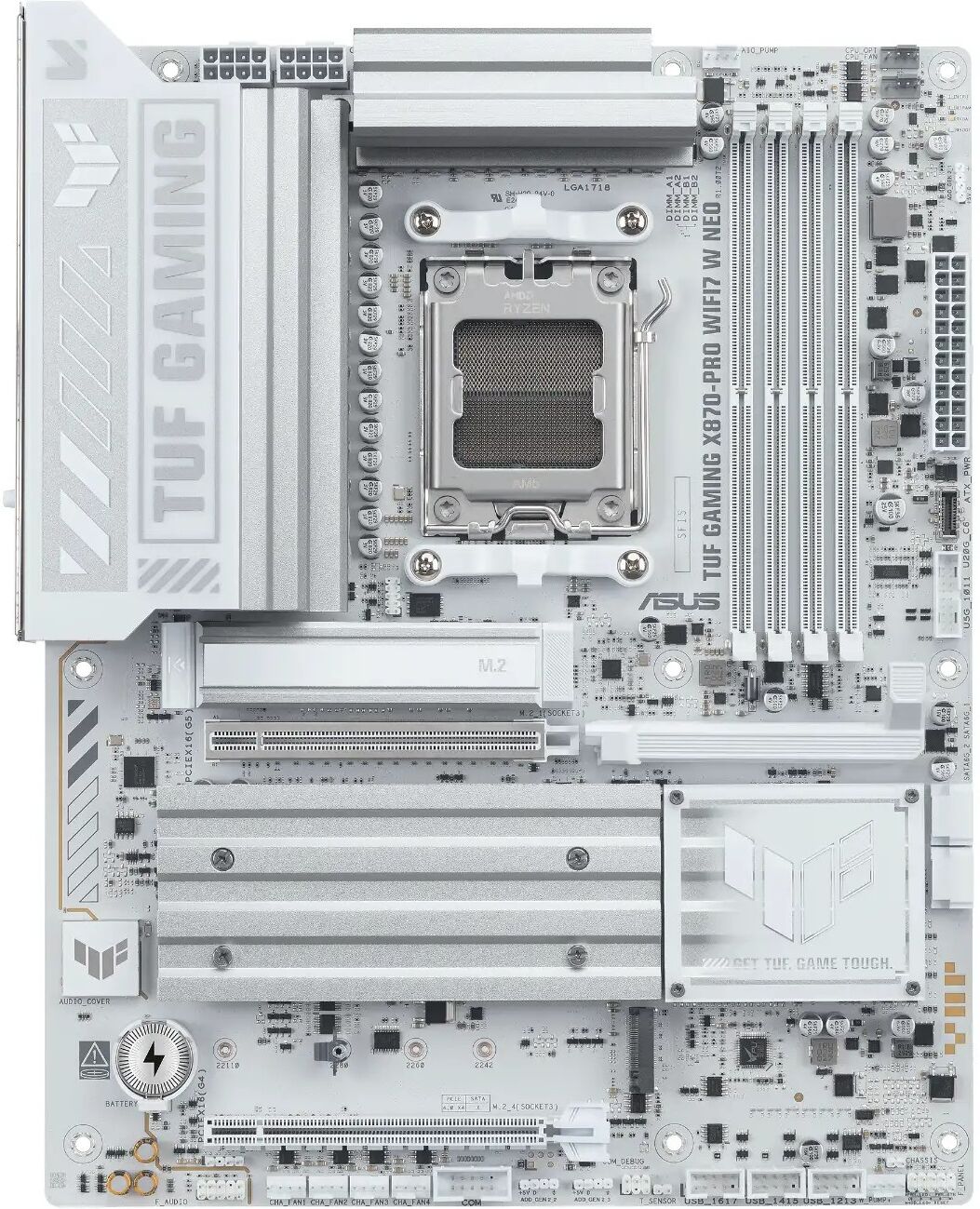 Asus TUF GAMING X870-PRO WIFI7 W NEO DDR5 ATX Socket AM5 Motherboard - White
