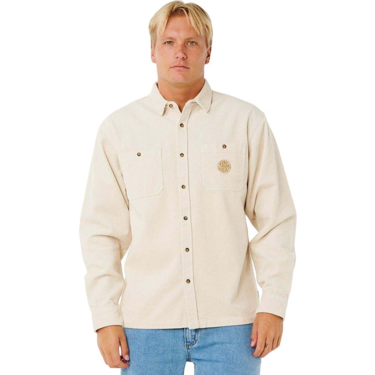 RipCurl Premium Surf Cord Long Sleeve Shirt sand dune (2137) S 074MSH-2137-S