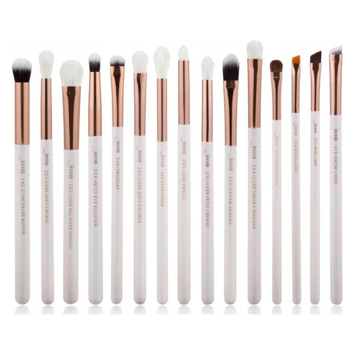 15Pcs Pearl White Rose Gold Professionelle Makeup Pinsel Set Eye Liner Eyeshadow Make-up Tools (Set) (46931627)