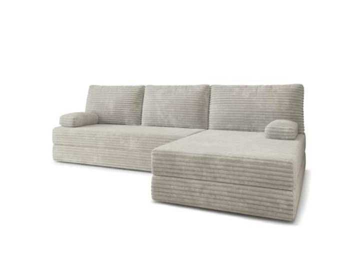 Masseno Schaumstoff-Ecksofas ANKO mit Schlaffunktion, Modulares Schlafsofa aus Schaumstoff, Klappbares Bodensofa, Boneless, Ohne Montage - Hellgrau, TILIA 83