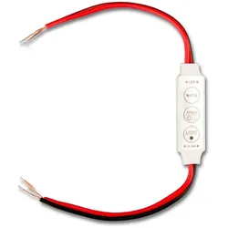 ISOLED LED Strip Mini Kabel PWM-Controller, Drucktaster, 1 Kanal, 12-24V DC 3A, max. 36W / 72W ISO-113308