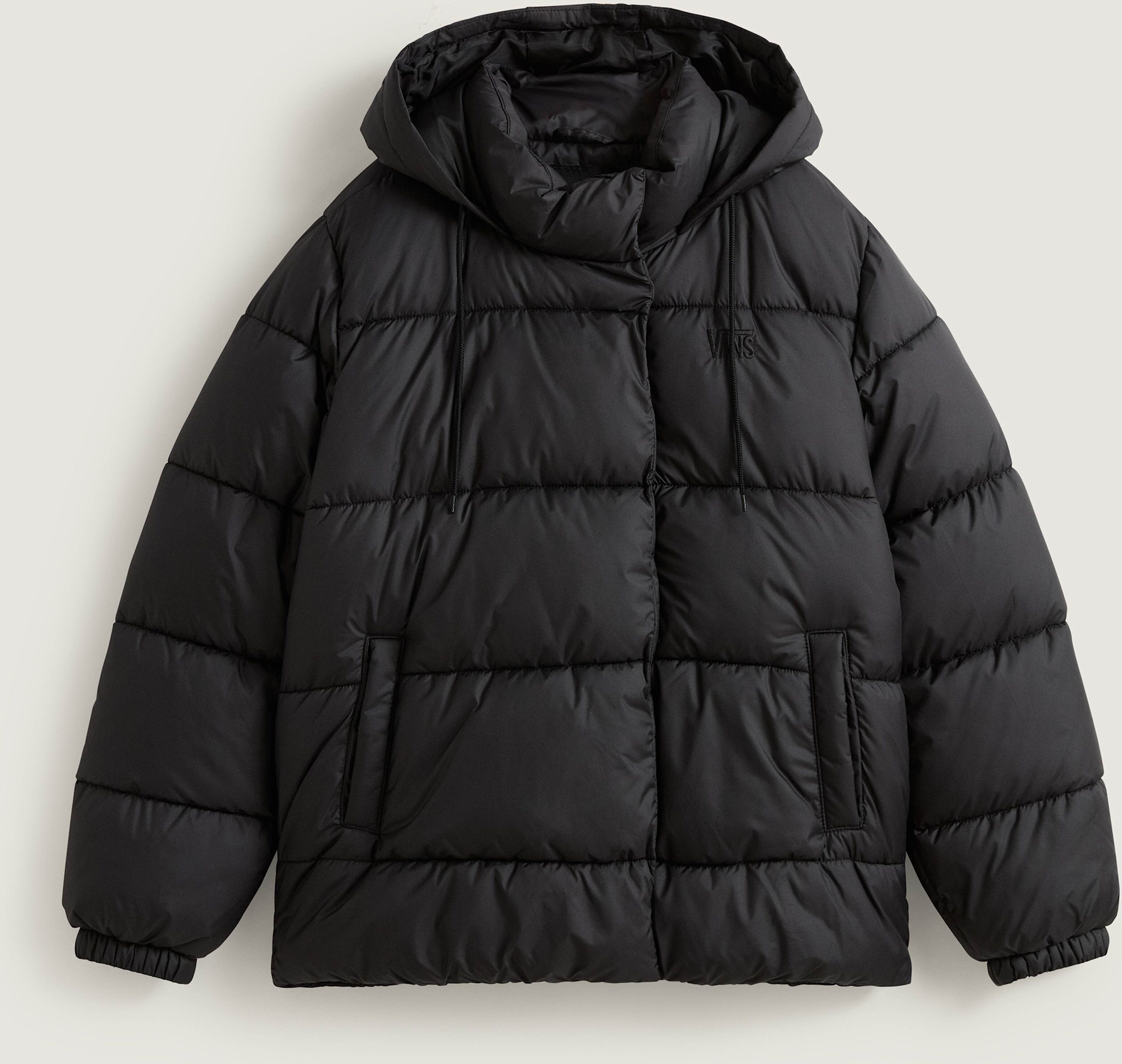 Steppjacke VANS "HILLGATE REGULAR LENGTH PUFFER", Damen, Gr. L, schwarz, Obermaterial: 100% Polyester, Jacken Steppjacke, mit sportlichem Stil, für Alltag, Sport und Outdoor, aus Polyester schwarz L
