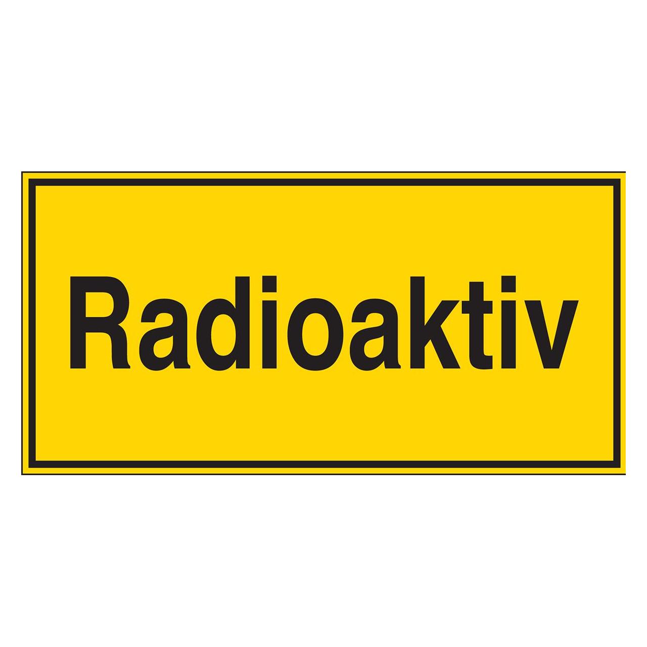 Brady STD-439-100x200-B7525, Zusatzschilder - Radioaktiv (801372)