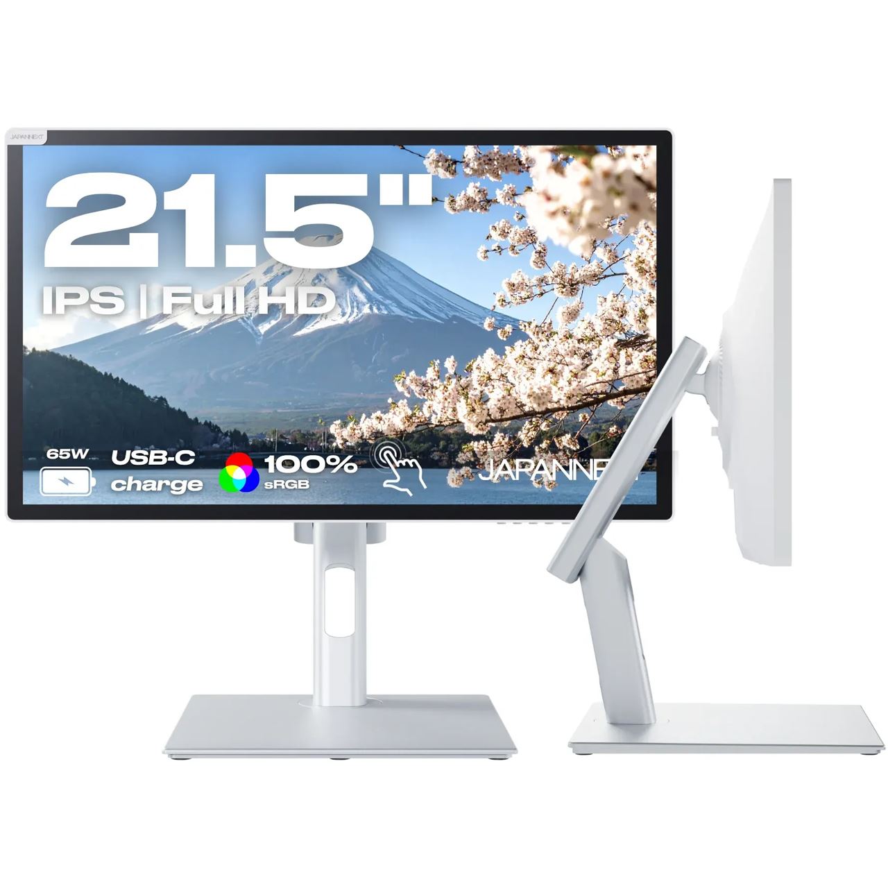 22" (55,88cm) JAPANNEXT JN-IPS2152FHDR-C65W-FLD-T weiss 1920x1080 1x HDMI 2.0 / 1x USB-C mit Displayport