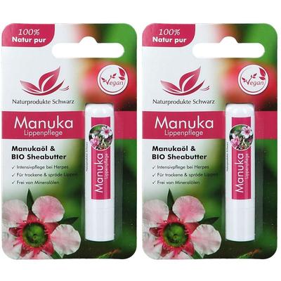 Manuka Lippenpflege bei Herpes Stift 2x 2x4,8 g Lippenstift