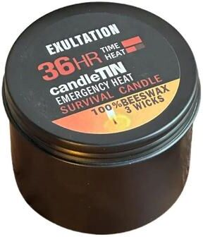 Uplifted Goods 36 Hour 3 Wick Long Lasting Emergency Survival Candle 1pc