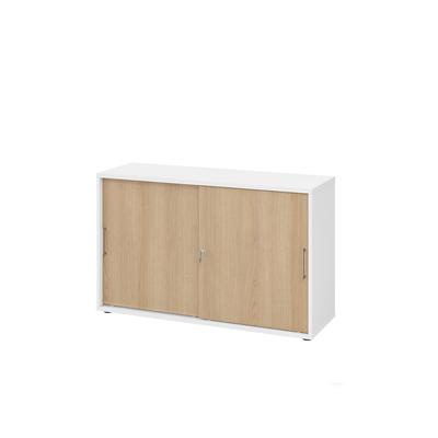 Hammerbacher-Schiebetürenschrank 2 OH BS Weiß/Eiche-V1752S/W/E/BS