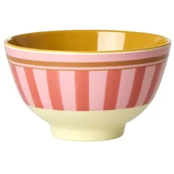 RICE Melamin Schale Organic Stripes - Klein, H 6 cm Ø 11 cm, 300 ml
