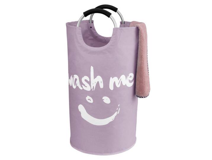 Wäschesammler 95L faltbar mit Griffen Lila, 39x79x39 cm, Haushalt & Reinigung, Wäschepflege, Wäschekörbe & Wäschetonnen