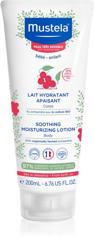 Mustela Bébé beruhigende Hautmilch für Kinder ab der Geburt 200 ml
