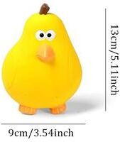 Inspired Finds Banana Shape Squeaky Dog Toy Latex Chew Toy Bite Resistant Interactive Pet Toy pear