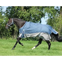 QHP Regen Decke Luxus ohne Fleecefutter, Denim, QHP17_Gr.: 145 cm