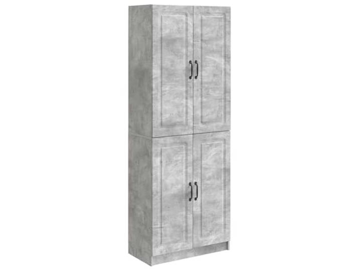 PUGYNBK Schrank-Set, 2 Stück, Grau, Beton, Holz, Technik Mit Regalen, integrierter Aufbewahrung, multifunktional, innen und außen, einfache Reinigung