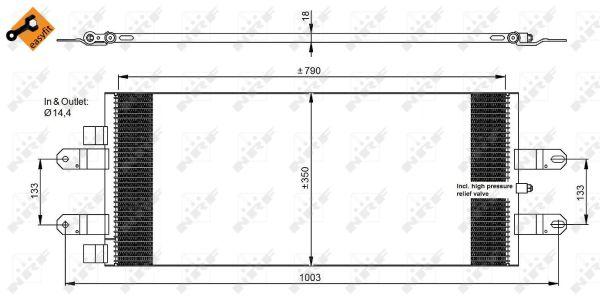 NRF Kondensator, Klimaanlage EASY FIT 350043