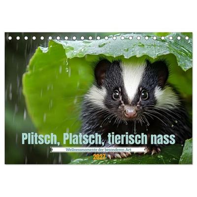 Plitsch, Platsch, tierisch nass (Tischkalender 2027 DIN A5 quer), CALVENDO Monatskalender