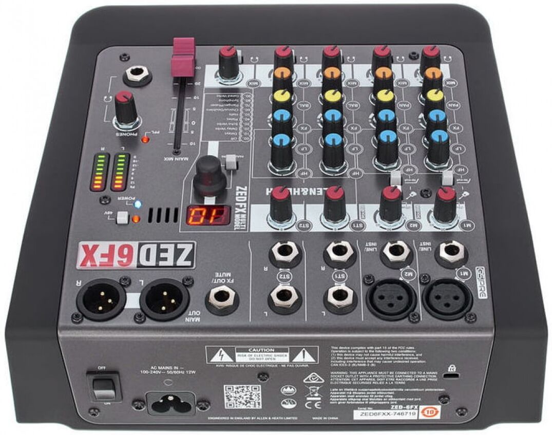 Allen & Heath ZED-6FX Mesa de Mistura Analógica