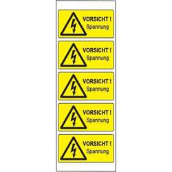 TE CONNECTIVITY Warn-Kombischild Achtung Folie selbstklebend (B x H) 52 mm x 26 mm 5 St. 1-1768020-5