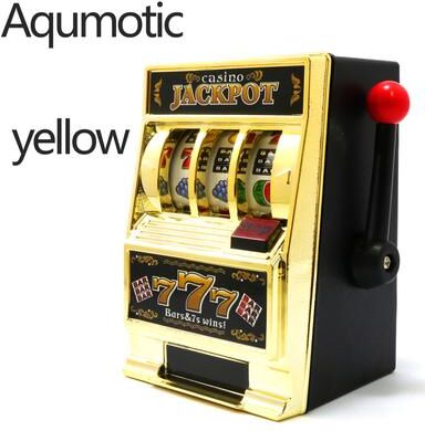 Multisell Products Hub Aqumotic Coin Piggy Bank Slot Machine, Deposit Money Retrievable, Lucky Machine For Parties, Saving Box With No Lights yellow