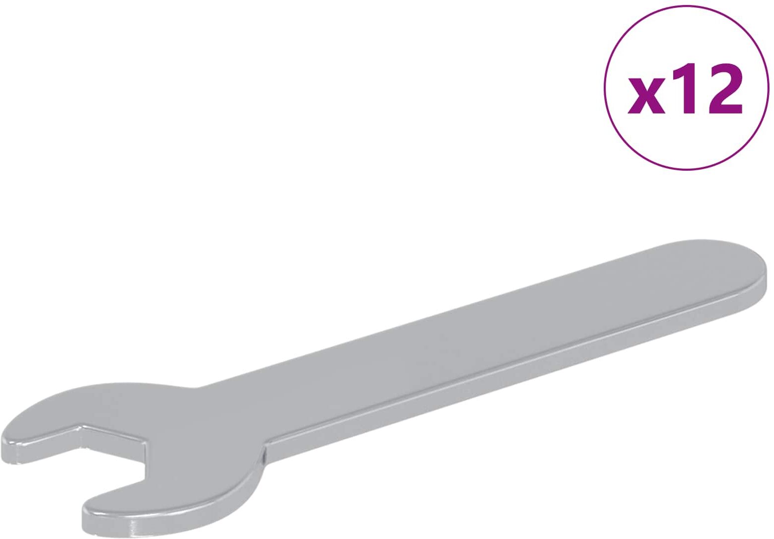 vidaXL Clé 12 pièces Argenté 10 mm Fer