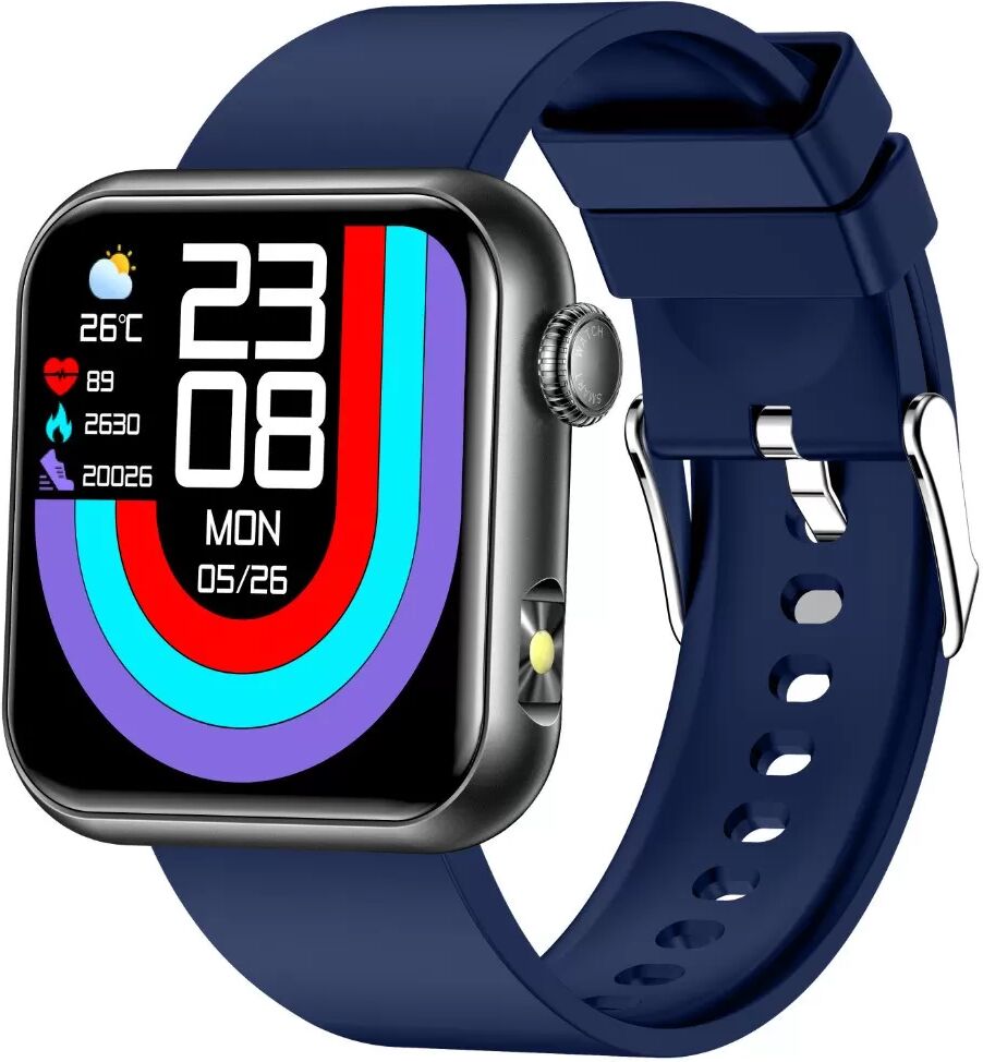 INF Smartwatch mit Bluetooth-Anruf & Gesundheitsüberwachung - Blutsauerstoff, Herzfrequenz, Schlafüberwachung Blau