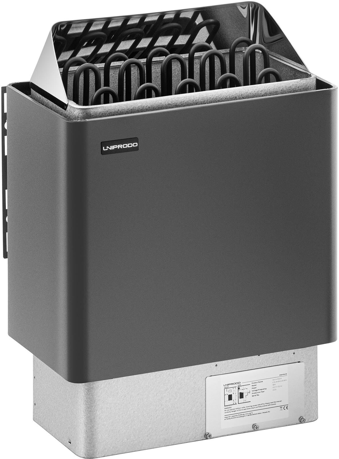 Uniprodo Poêle pour sauna - 9 kW - 30 à 110 °C UNI_SAUNA_G9.0KW