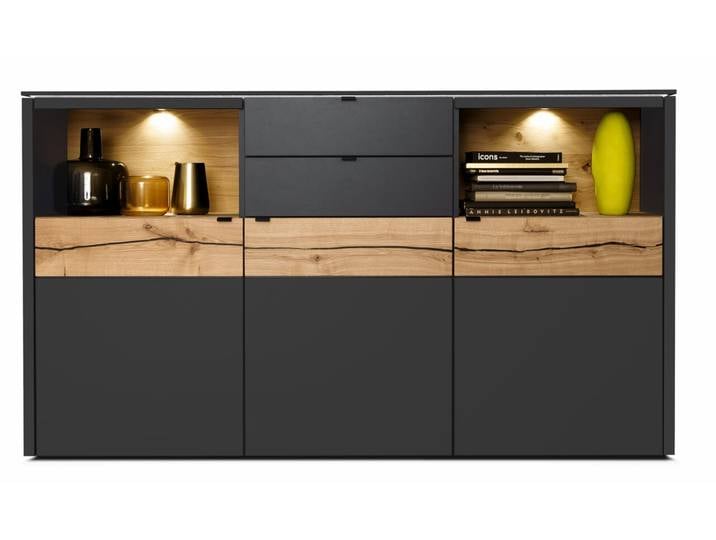Venjakob Sideboard GAME, anthrazit, Holznachbildung