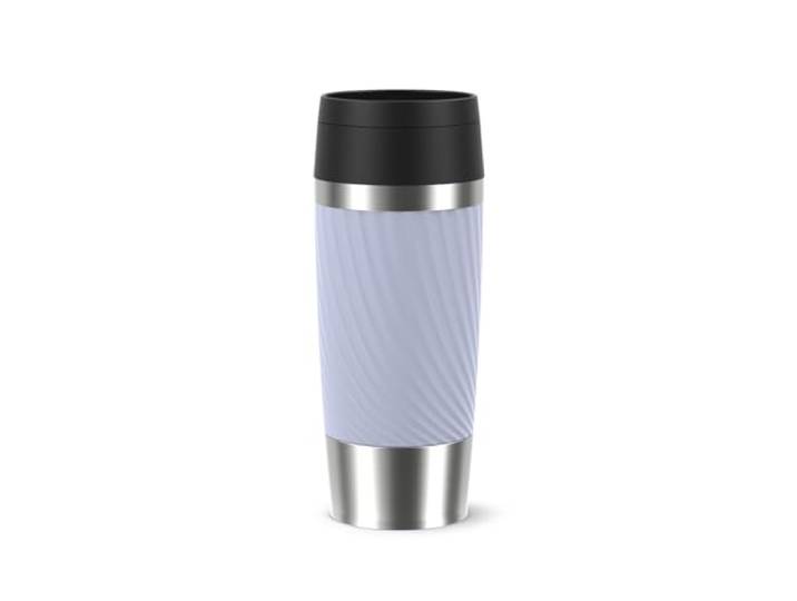 Emsa Travel Mug Classic Twist Isolierbecher 0,36 Liter, Comfort-Schraubverschluss, Quick-Press, auslaufsicher, spülmaschinenfest, 4h warm, 8h kalt, lavendel, N2025600