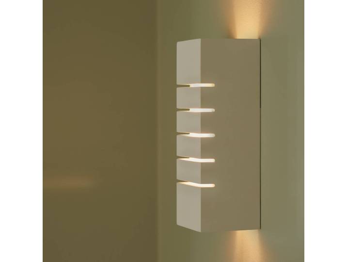 Nordlux Wandleuchte Lancio Square, dimmbar, weiß / opal, für Wohn- / Esszimmer, Gips / Ton, Wandlampe